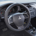 BDK Ergonomic Soft Grip Steering Wheel Cover - Sporty Leather Grip for Standard Size Wheels 14.5-15 inch Black
