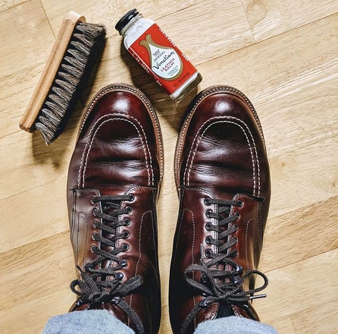 Venetian Imperial Leather Balm - Leather Conditioner for Shoes, Boots, Bags, Couches, & More- 4oz- Light Brown