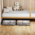Under bed Storage With Wheels,Low profile 5.5 inches Height Storage Bins,Rolling Under bed Shoe Storage Containers,Under bed 