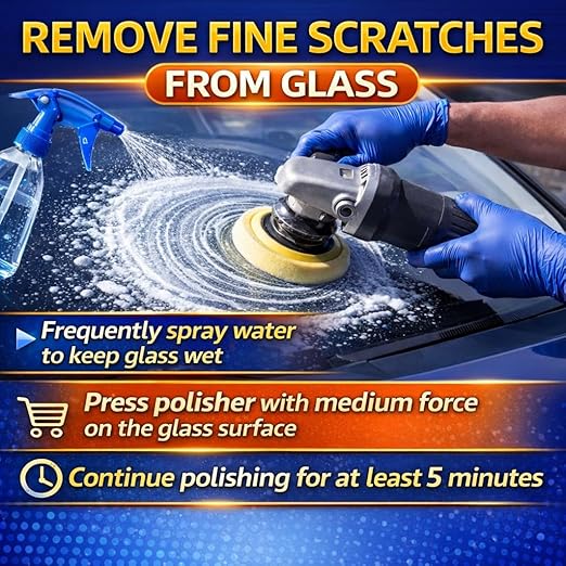 1Lb (453g) 99% Cerium Oxide Glass Polishing Powder (7-9 Um) – Removes: Oil Films, Water Spots, Swirl Marks, Wiper Streaks, Removes Fine Scratches & Deep-Cleans Glass Surfaces.