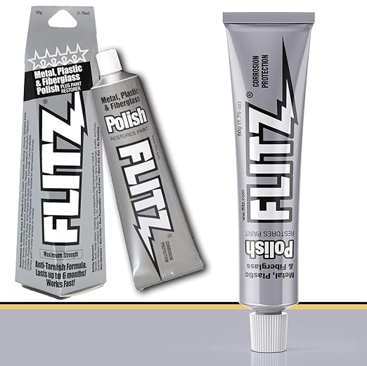 Flitz Metal Polish Paste - 1.76oz USA-Made Polish for Solid Chrome, Stainless Steel, & Aluminum - Non-Abrasive for Light Oxidation - Requires Manual Buffing - Not for Plated/Coated Surfaces (80 Pack)
