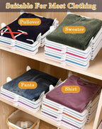 Accenter Tshirt Organizer for Clothes Storage, Stackable Closet Organizer with Easy Access, Shirt Folder Board, Sturdy and Du