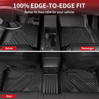 LASFIT Floor Mats & Trunk Mat for Honda Accord Sedan 2026 2025 2024 2023 (Gasoline & Hybrid), All Weather TPE Floor Liners 1st & 2nd Row & Cargo Mat Full Set, Black