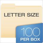 Pendaflex File Folders,Letter Size,8-1/2" x 11",Classic Manila,1/3-Cut Tabs in Left,Right,Center Positions,100 Per Box (65213