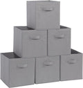 Storage Cubes - STORAGE MANIAC, 11 Inch Collapsible Storage Bins with Handles, 6 Pack Fabric Foldable Bins for Organization, 
