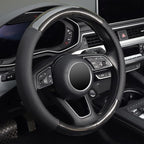 KAFEEK 16 inch Classic Carbon Fiber Steering Wheel Cover Compatible with F150 F250 F350 Ram 4Runner Tacoma Tundra Range Rover