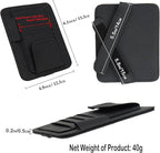 Small Leather Sun Visor Organizer for Car and Truck - Sunglass Holder, Card Sleeve Pocket, Document Holder for Registration, Driving License, Insurance, Pen, Chapstick