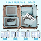 Mesh Packing Cubes for Travel, Durable Luggage Organizer with Sturdy Material and Double Zippers, Comprehensive Set for Trave