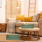 HOSROOME Macrame Boho Decor Baskets for Organizing Woven Decorative Basket for Countertop Toilet Paper Basket for Tank Top fo