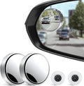 LivTee Blind Spot Mirror, 2" Round HD Glass Frameless Convex Accessories with Suction Cup, ABS Housing, 360° Adjustable Wide-Angle Rear View Mirror for Cars, SUVs, and Trucks, Pack of 2