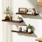 Floating Shelves for Wall Rustic Farmhouse 24 Inch Floating Shelf Bathroom Wooden Shelves for Wall Mounted Live Edge Pine Wal
