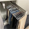 Pull Out Clothes Rail Extendable Pull Out Closet Rod - Wardrobe Pull-Out Trousers Rack, Pull Out Clothes Rail 30-80Cm, Steel 