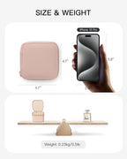 Vlando Small Jewelry Box Organizer,Travel Jewelry Storage with 6 Velvet Jewelry Zipper Pockets,Travel Jewelry Case Birthday G