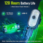 Wireless LED Lights for Car 4PCS- Button and Remote Control Interior Ambient Strobe Light, USB-C 120H 8 Colors IP65 Waterproof Rechargeable Underglow Light for Cars, Trucks, eBike, Motorcycle