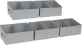 DIMJ Closet Storage Bins, 3 Pack Storage Baskets for Shelves, Foldable Closet Organizer with Handle, Linen Closet Organizers 