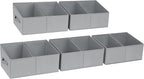 DIMJ Closet Storage Bins, 3 Pack Storage Baskets for Shelves, Foldable Closet Organizer with Handle, Linen Closet Organizers 