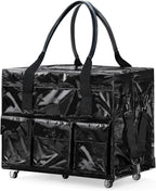 tobyto Reusable Grocery Bag on Wheels, 105L Foldable Rolling Tote, Shopping Trolley 66LBS Capacity - Water-Resistant for Laun