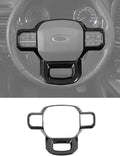 Savadicar Carbon Fiber Interior Accessories - Steering Wheel Trim Cover for Ford F150 (2021-present) - Premium Texture Interior Decor Upgrade Option, 1 PC