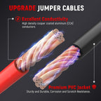 TOPDC Jumper Cables Heavy Duty 1000Amp Booster Cables for Car Battery, Heavy Duty Cables for Diesel Trucks, Protable Jumper Cables Kit with Case, Gloves