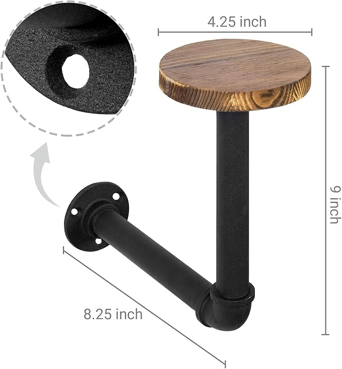 MyGift 3 Pcs Cowboy Hat Holder on Wall, Hat Rack Hooks, Wig Display Helmet Collection Organizer, Baseball Cap Hanger Entryway
