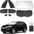 TINGLU Window Shades for Hyundai Santa Fe 2013-2018 Accessories Car Side Full Windows Rear Triangular Windshield Sun Shade Sun UV Rays & Privacy Protection for Camping,Napping,and Relaxing 8PCS