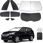 TINGLU Window Shades for Hyundai Santa Fe 2013-2018 Accessories Car Side Full Windows Rear Triangular Windshield Sun Shade Sun UV Rays & Privacy Protection for Camping,Napping,and Relaxing 8PCS