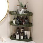 Lifewit 3-Tier Corner Bathroom Counter Organizer, Plastic Makeup Skincare Organizers Storage Countertop, Large Sink Cosmetic 