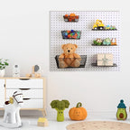 Sieral 6 Pieces Pegboard Baskets Wall Mount Wire Peg Board Baskets 3 Sizes Pegboard Accessories Slatwall Bins Basket Home Gar