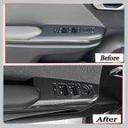 Window Control Panel Cover,for Kia K4 2024 2025 2026, Door Panel Cover,Power Windows Trim - Carbon Fiber Protective Accessories