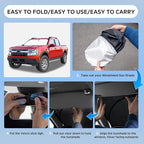 Sun Shade Sunshade for Ford Maverick Hybrid XL XLT Lariat Truck 2022-2025 2026 Windshield Cover, 4-Layers Sun Shield 250T Silver Sun Visor Foldable Window Car Shade Blocks UV Rays
