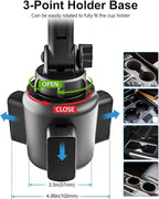 woleyi Cup Holder Car Tablet Mount, iPad Mount Holder for Car/Truck, 360° Rotation Adjustable Universal Tablet Stand Cradle Compatible with iPad Pro Air Mini, Galaxy Tab, Z Fold, iPhone, 4-13" Devices