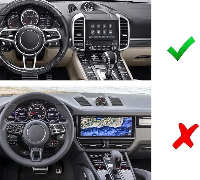iJDMTOY Dashboard Direct Clip-On Mount Phone Gravity Holder Compatible with Porsche 2016-2017 Cayenne (Won't Occupy Air Vent Opening)