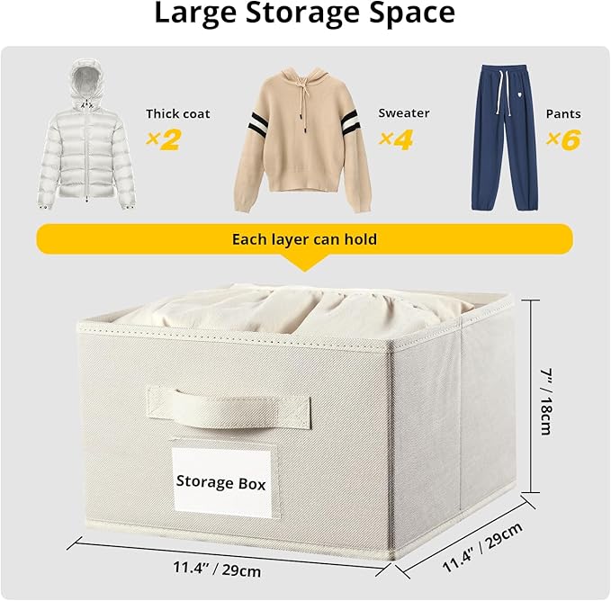 BrilliantJo 2 Pack 6 Shelves Hanging Closet Organizer with 2 Drawer, Hanging Storage with 4 Side Pockets for Clothes Shoes, 4