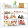 Kitsure Shoe Rack - 3-Tier Shoe Organizer, Shoe Rack for Closet, Entryway, Bedroom, Easy- Assembly Storage Shelf with Side Ha