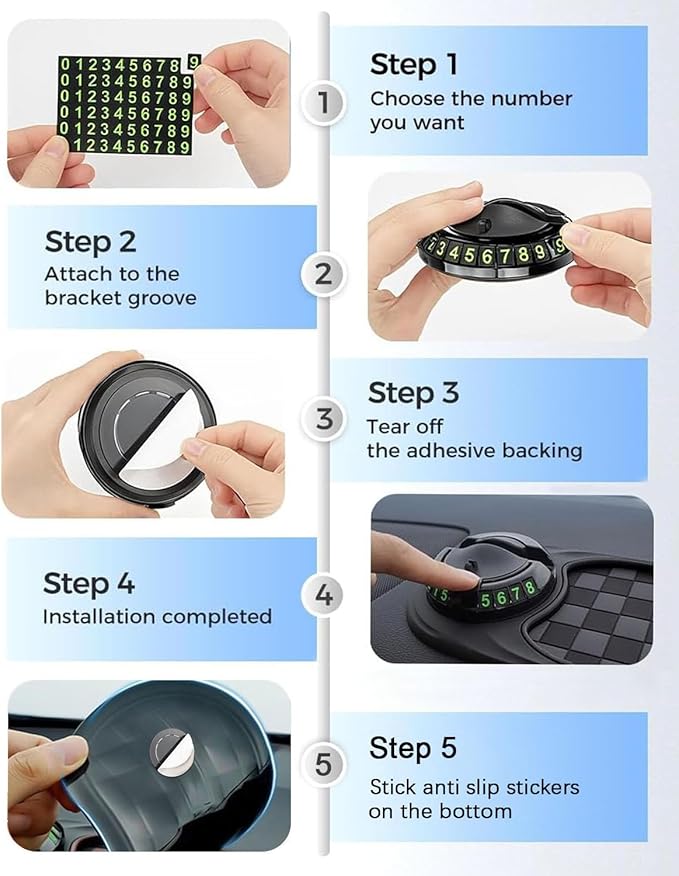 Multifunction Car Anti-Slip Mat, 3-in-1 Multifunctional Car Dashboard Mobile Phone Holder - Car Anti Slip Mat Phone Holder & 