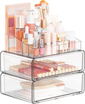 Yieach Clear Acrylic Makeup Organizers Countertop for Dresser,Desk,Bathroom Vanity,3 Tier Stackable Make up Holders and Makeu