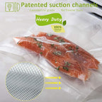 POTANE 6 Pack 11"x20'(3Rolls) and 8"x20' (3Rolls)Thickened Vacuum Sealer Bags , Smell-Proof, Puncture Prevention, Heavy duty 