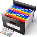 ABC life 12-Pocket Accordion File Organizer, Expandable File Folder with Colorful A-Z Tabs, Portable Bill & Receipt Organizer