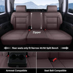 Coverado Chevy Silverado Seat Covers, Leather Car Seat Covers Custom Fit for Chevy Silverado GMC Sierra 2014-2018 1500, 2015-