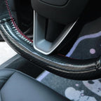 MEWANT DIY Stitching Steering Wheel Cover Wrap for Tesla Model 3 Highland 2023-2025/Model Y 2025 Highland for Tesla Model 3/Model Y Accessories