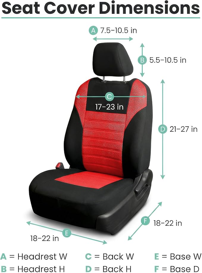 FH Group Automotive Car Seat Covers Front Set Premium 3D Air Mesh Front Seat Covers, Airbag Compatible Universal Fit Interior
