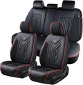Coverado Seat Covers, Car Seat Covers Full Set, Leather Seat Covers for Cars, Automotive Seat Covers Car Seat Protector Car A