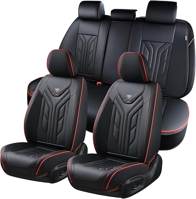 Coverado Seat Covers, Car Seat Covers Full Set, Leather Seat Covers for Cars, Automotive Seat Covers Car Seat Protector Car A