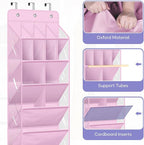 MISSLO Clear Over the Door Shoe Organizer Large Deep Pockets Hanging Shoe Rack for Closet Fit 20 Pairs Shoe Holder for Sneake