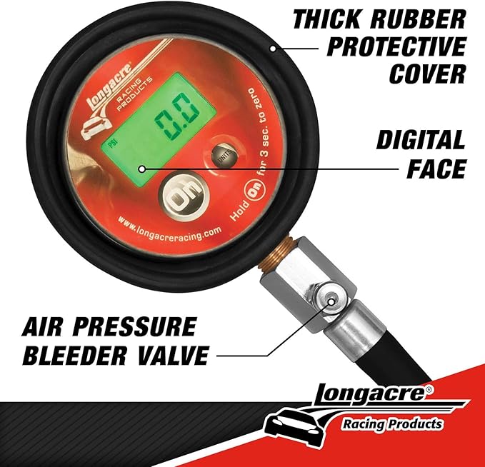 Longacre 52-53003 Semi Pro Digital Tire Pressure Gauge, 0-60