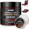 Leather Recoloring Balm with 100ml Mink Oil Conditioner | Maroon Repair Kit, Dye & Color Restorer for Furniture, Sofa, Car Se