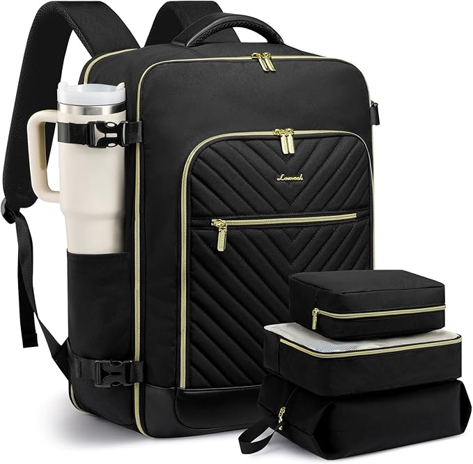 LOVEVOOK Large Travel Backpack for Women, TSA Carry on Backpack for Airplanes, 40L Personal Item Travel Bag for Women fits 17