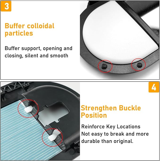 Sun Visor Vanity Mirror Cover Compatible with Mini Cooper & Cooper S Clubman Hatchback Countryman F55 F56 F60 2015-2022,1PC Sun Visor Vanity Mirror Replacement for Left/Right Side,Black