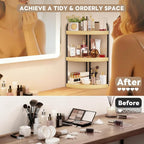 Abiglifty Corner Bathroom Counter Organizer, No Drill 3-Tier Corner Shelf Bathroom Counter, Space-Saving Countertop Organizer
