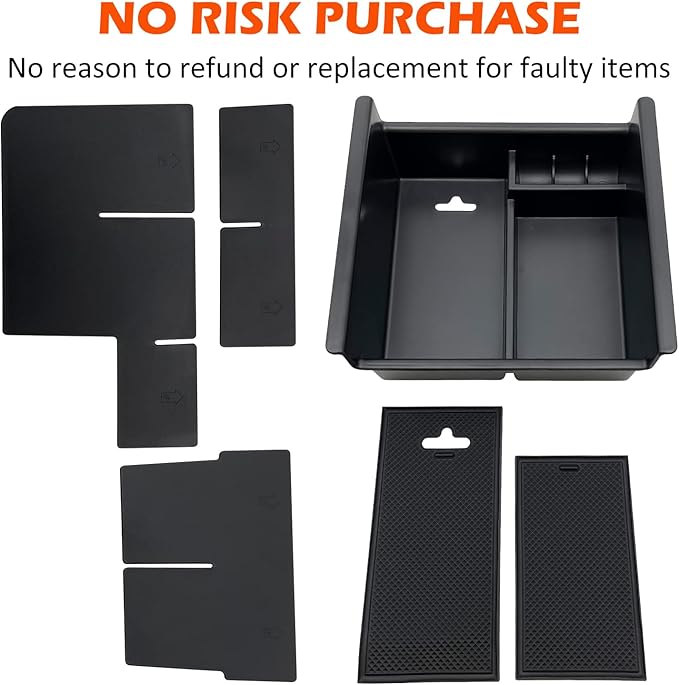 JOJOMARK Compatible with Toyota 4Runner Accessories Center Console Tray Organizer Armrest Box Storage Fit for 4Runner 2010-2019 2020 2021 2022 2023 2024 (Organizer Set)